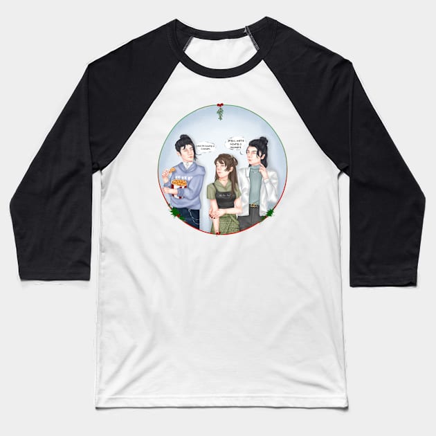 MDZS Juniors Christmas Baseball T-Shirt by LChiaraArt